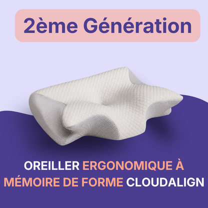 Oreiller Ergonomique à Mémoire de Forme CloudAlign