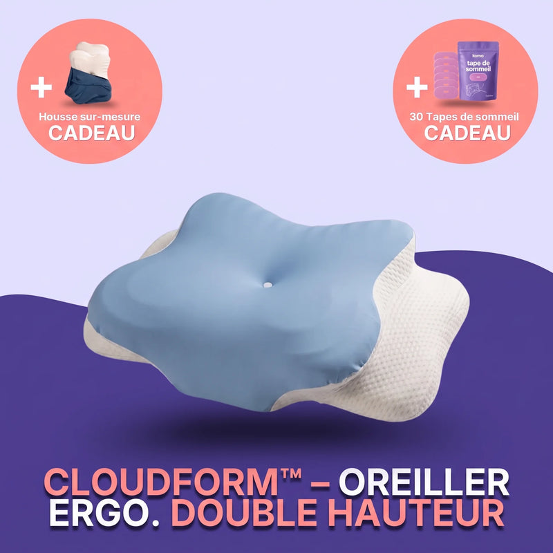 CloudForm™ – Oreiller ergo. double hauteur